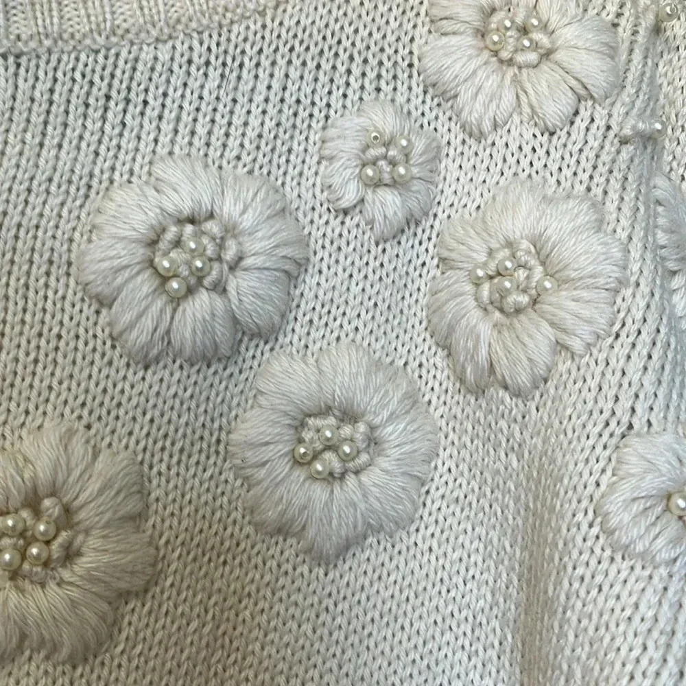 BHLDN Sonya Ivory Sweater size M - Picture 4 of 6